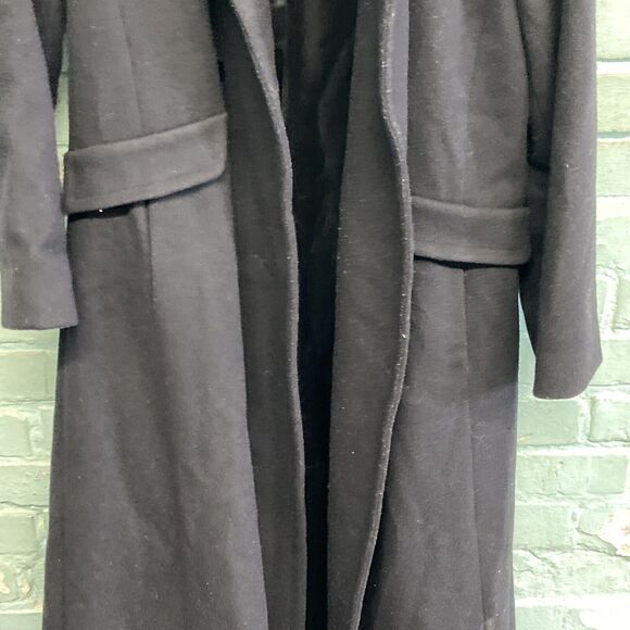 Pendleton Pea Coat Women's Size 10 Woolen Mills Black Overcoat 100% Wool - Picture 8 of 12